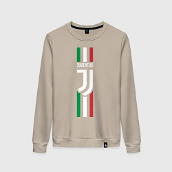 Свитшот хлопковый женский FC Juventus: Italy, цвет: миндальный