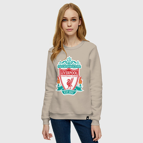 Женский свитшот Liverpool FC / Миндальный – фото 3