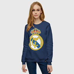 Свитшот хлопковый женский Real Madrid FC, цвет: тёмно-синий — фото 2