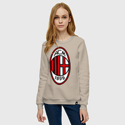 Свитшот хлопковый женский Milan ACM, цвет: миндальный — фото 2