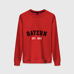 Свитшот хлопковый женский FC Bayern Est. 1900, цвет: красный