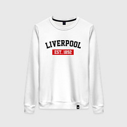 Свитшот хлопковый женский FC Liverpool Est. 1892, цвет: белый