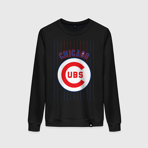 Женский свитшот Chicago Cubs лого / Черный – фото 1