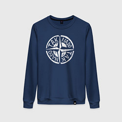 Свитшот хлопковый женский Taknado Stone Island, цвет: тёмно-синий