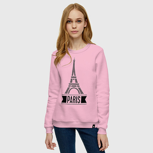 Женский свитшот Paris / Светло-розовый – фото 3