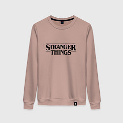 Свитшот хлопковый женский Stranger Things, цвет: пыльно-розовый