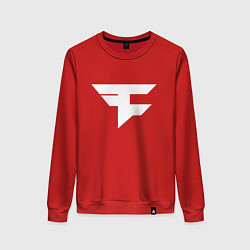 Свитшот хлопковый женский FAZE Symbol, цвет: красный