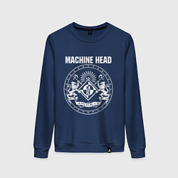 Свитшот хлопковый женский Machine Head MCMXCII, цвет: тёмно-синий