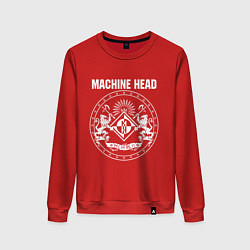 Свитшот хлопковый женский Machine Head MCMXCII, цвет: красный