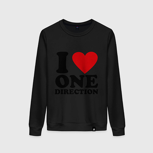 Женский свитшот I love one direction / Черный – фото 1