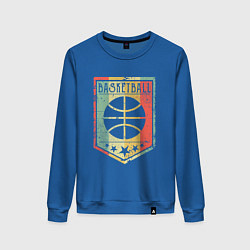 Свитшот хлопковый женский Basketball Star, цвет: синий