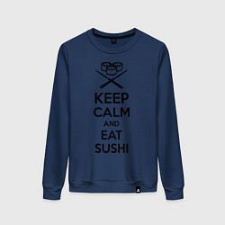 Женский свитшот Keep Calm & Eat Sushi