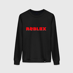Свитшот хлопковый женский Roblox Logo, цвет: черный