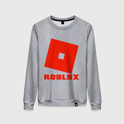 Свитшот хлопковый женский Roblox Logo, цвет: меланж