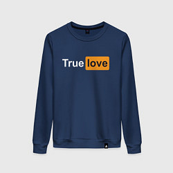 Свитшот хлопковый женский True Love, цвет: тёмно-синий