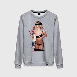 Свитшот хлопковый женский Gaga Milk, цвет: меланж