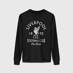 Свитшот хлопковый женский Liverpool: Football Club, цвет: черный