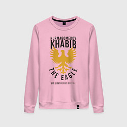 Свитшот хлопковый женский Khabib: The Eagle, цвет: светло-розовый
