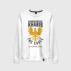 Свитшот хлопковый женский Khabib: The Eagle, цвет: белый