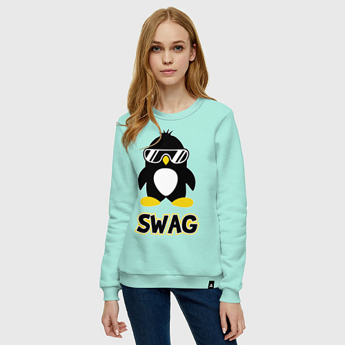 Женский свитшот SWAG Penguin / Мятный – фото 3