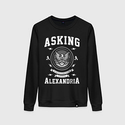 Свитшот хлопковый женский Asking Alexandria: USA, цвет: черный
