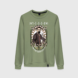 Свитшот хлопковый женский Антон Павлович Чехов, цвет: авокадо