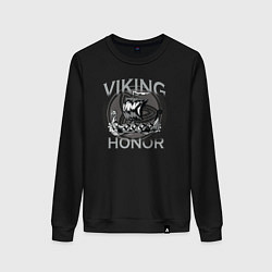 Свитшот хлопковый женский Viking Honor, цвет: черный