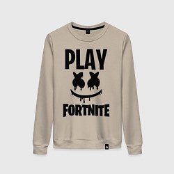 Свитшот хлопковый женский Marshmello: Play Fortnite, цвет: миндальный