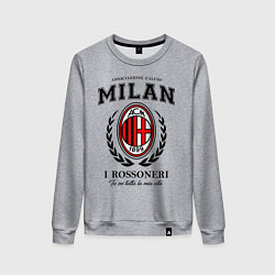 Свитшот хлопковый женский Milan: I Rossoneri, цвет: меланж