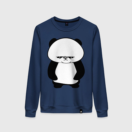 Женский свитшот Грусть панды / Тёмно-синий – фото 1
