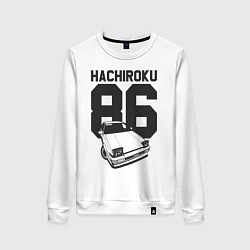Свитшот хлопковый женский Toyota AE86 Hachiroku, цвет: белый