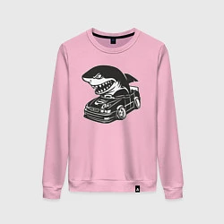 Свитшот хлопковый женский Акула на Тойоте, цвет: светло-розовый