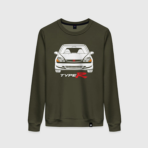 Женский свитшот Honda Civic: Type R / Хаки – фото 1