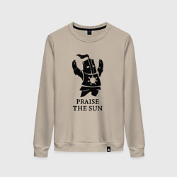 Свитшот хлопковый женский Praise the Sun, цвет: миндальный