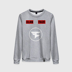 Свитшот хлопковый женский FAZE CLAN, цвет: меланж