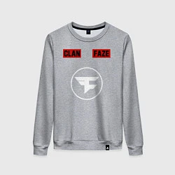 Свитшот хлопковый женский FAZE CLAN, цвет: меланж