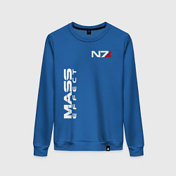 Свитшот хлопковый женский MASS EFFECT N7, цвет: синий