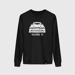 Свитшот хлопковый женский Toyota Mark2 JZX100, цвет: черный