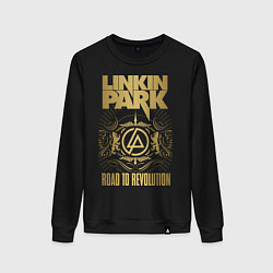 Свитшот хлопковый женский Linkin Park: Road to Revolution, цвет: черный