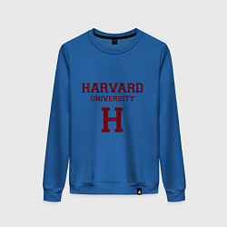 Свитшот хлопковый женский Harvard University, цвет: синий