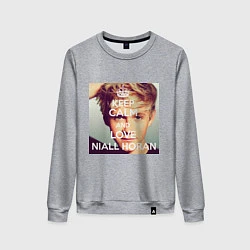 Свитшот хлопковый женский Keep Calm & Love Niall Horan, цвет: меланж