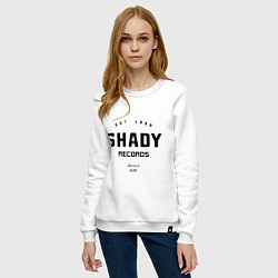 Свитшот хлопковый женский Shady records, цвет: белый — фото 2