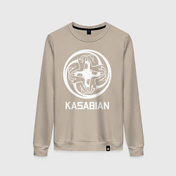 Свитшот хлопковый женский Kasabian: Symbol, цвет: миндальный