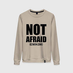 Свитшот хлопковый женский Not Afraid, цвет: миндальный