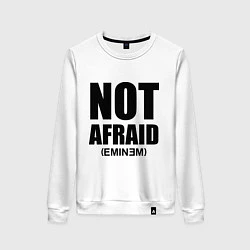 Свитшот хлопковый женский Not Afraid, цвет: белый