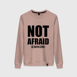 Свитшот хлопковый женский Not Afraid, цвет: пыльно-розовый