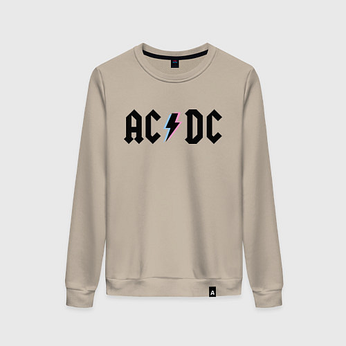 Женский свитшот AC/DC / Миндальный – фото 1