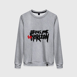 Свитшот хлопковый женский Bring me the horizon, цвет: меланж