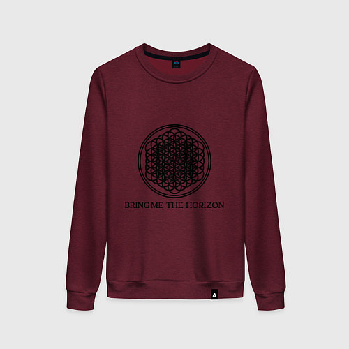 Женский свитшот Bring me the horizon / Меланж-бордовый – фото 1