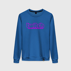 Свитшот хлопковый женский Twitch Logo, цвет: синий